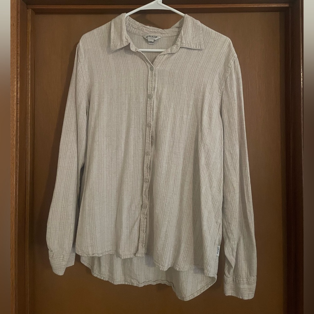 Orvis Long Sleeve Button Down Top – Size Large